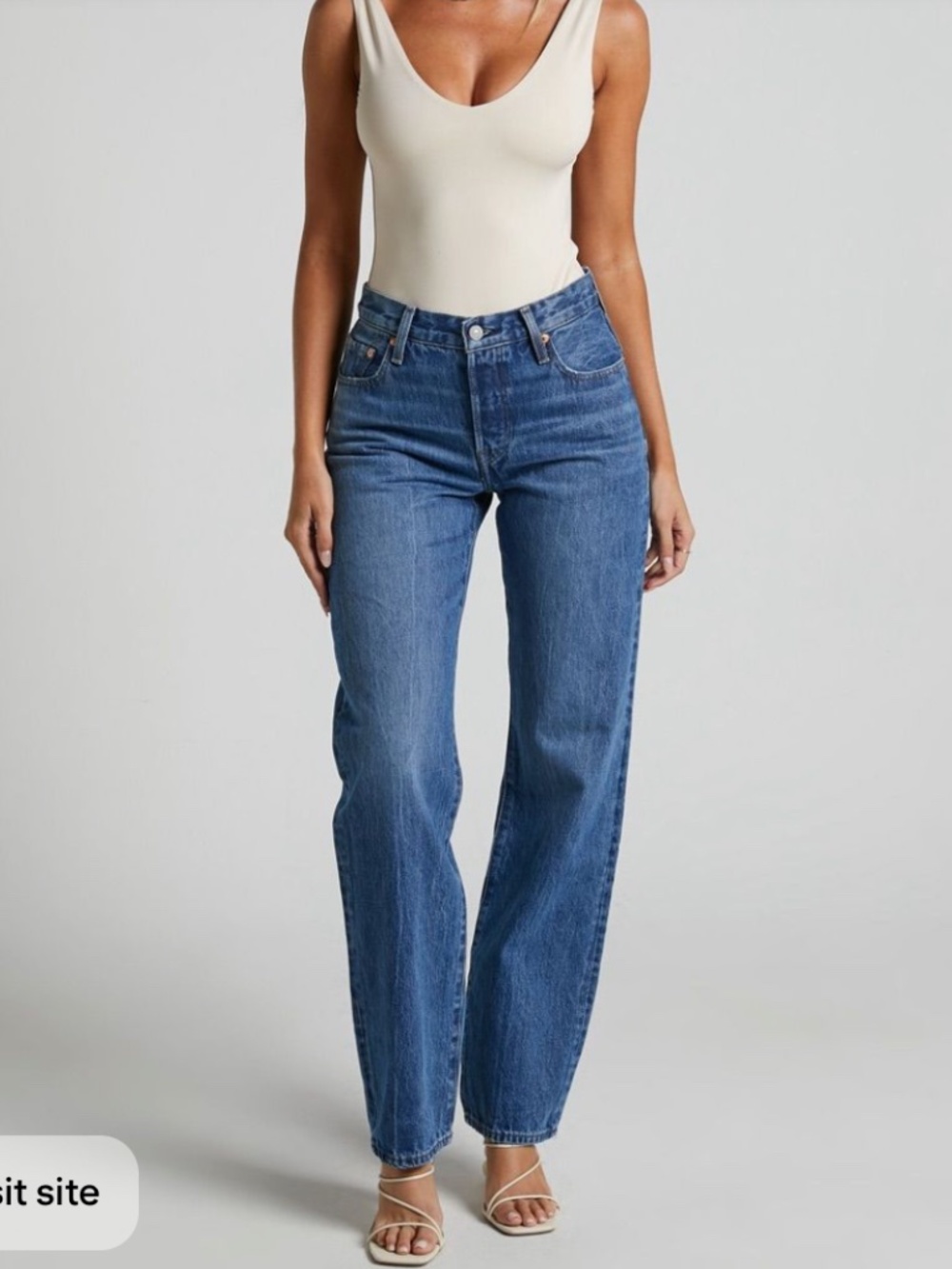NWT Levi's 501 Original High Rise Straight Leg- Erin Can't Wait wash-  24x30